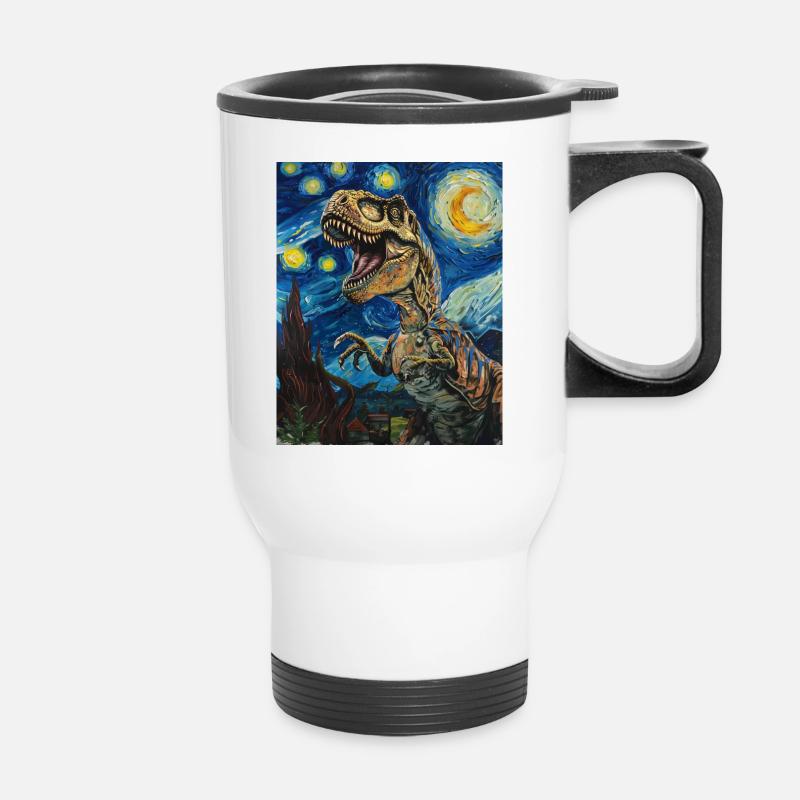 T-Rex Dino - Tasse isotherme avec poignée - blanc