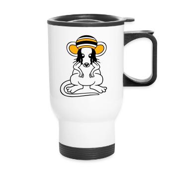 Mouse Raggae Jamaica Hat Rasta Lure Chill Hat - Thermal mug with handle - white - Front