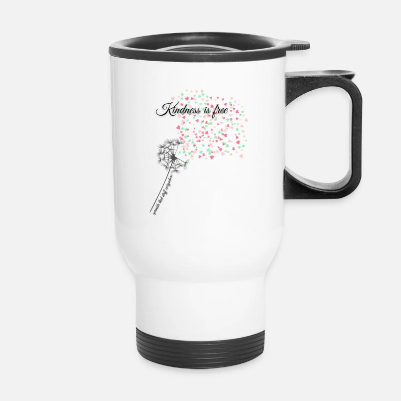 Spread kindness, like confetti - Thermal mug with handle - white