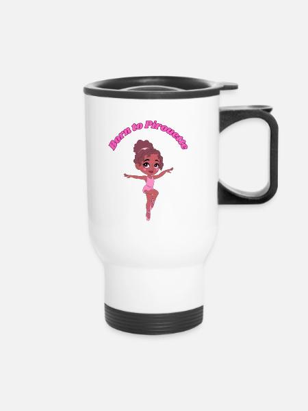 Born to Pirouette - Thermobecher mit Tragegriff - Weiß