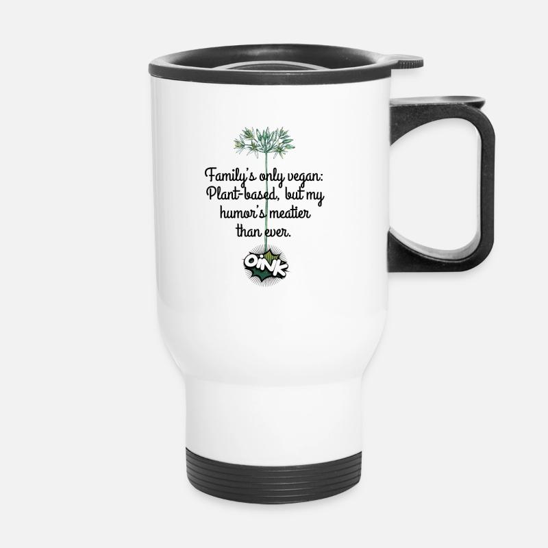 Oink si vous êtes végétalien - Tasse isotherme avec poignée - blanc