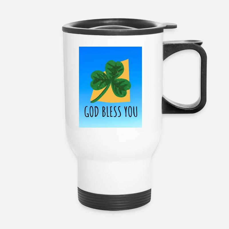 GOD BLESS YOU - Tasse isotherme avec poignée - blanc