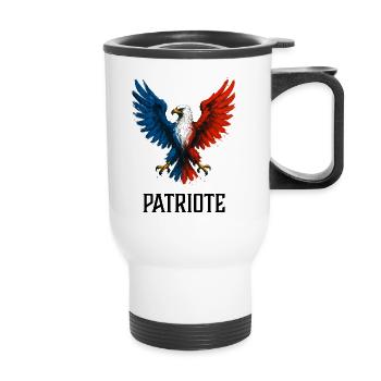 Aigle flamboyant bleu blanc rouge France Patriote - Tasse isotherme avec poignée - blanc - Devant