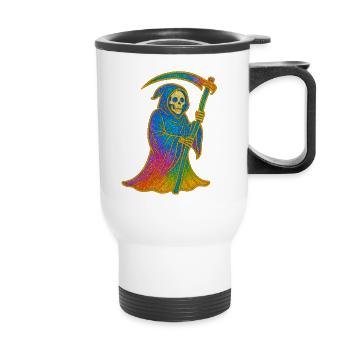 Rainbow Grim Reaper - Thermal mug with handle - white - Front