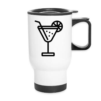 cocktail - Tasse isotherme avec poignée - blanc - Devant