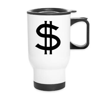 dollar symbol - Tasse isotherme avec poignée - blanc - Devant