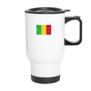 Drapeau Mali Bamako Afrique cadeau - Tasse isotherme avec poignée - blanc - Devant