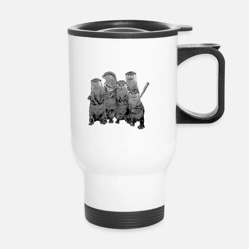 Otter Gang - Thermal mug with handle - white