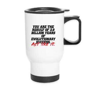 act like it evolution - Thermal mug with handle - white - Front