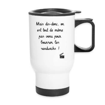 Les Tontons Flingueurs ! Réplique culte - Humour - Tasse isotherme avec poignée - blanc - Devant