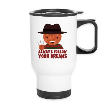 Always follow your Dreams - Tasse isotherme avec poignée - blanc - Devant