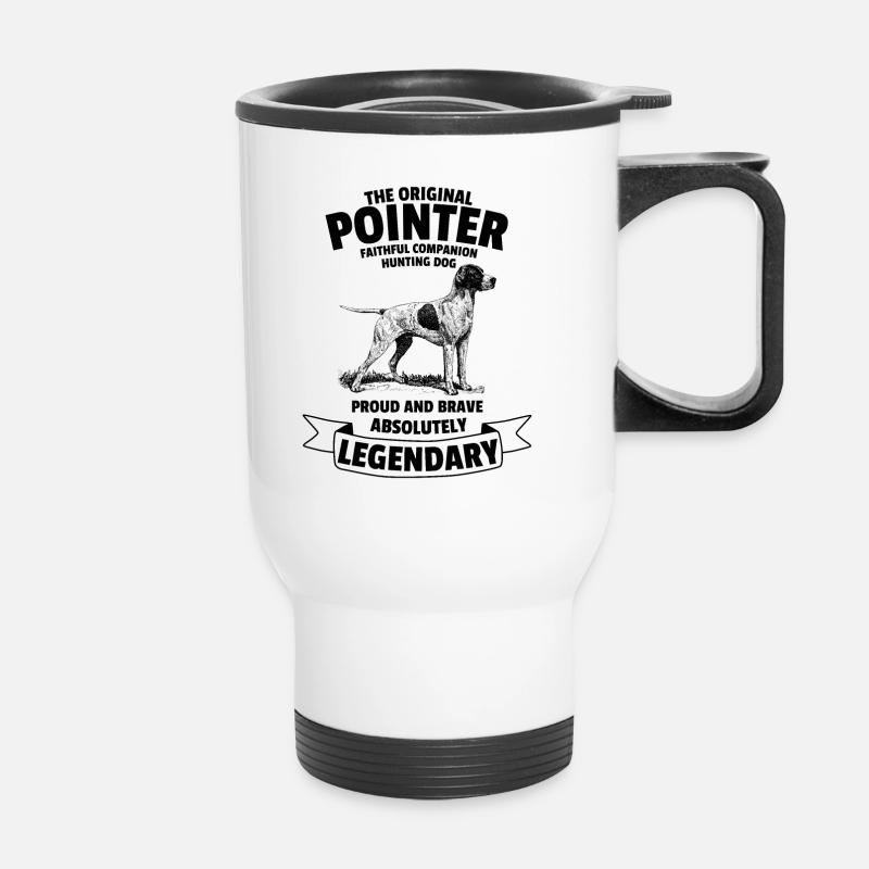 Légendaire Pointer Dog Classic Vintage Rétro - Tasse isotherme avec poignée - blanc