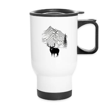 Moderne Natur - Thermobecher mit Tragegriff - Weiß - Vorne