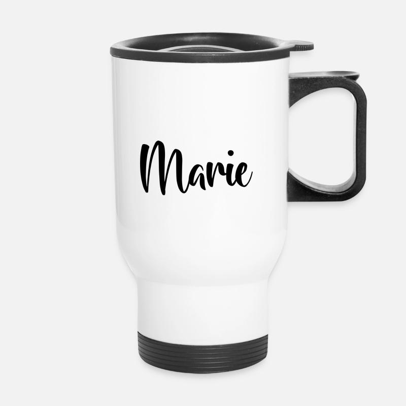 Name - Marie - Thermal mug with handle - white