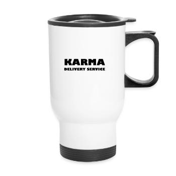 Karma Delivery Service - Thermal mug with handle - white - Front