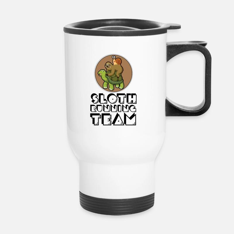 Sloth Running Team - Thermal mug with handle - white