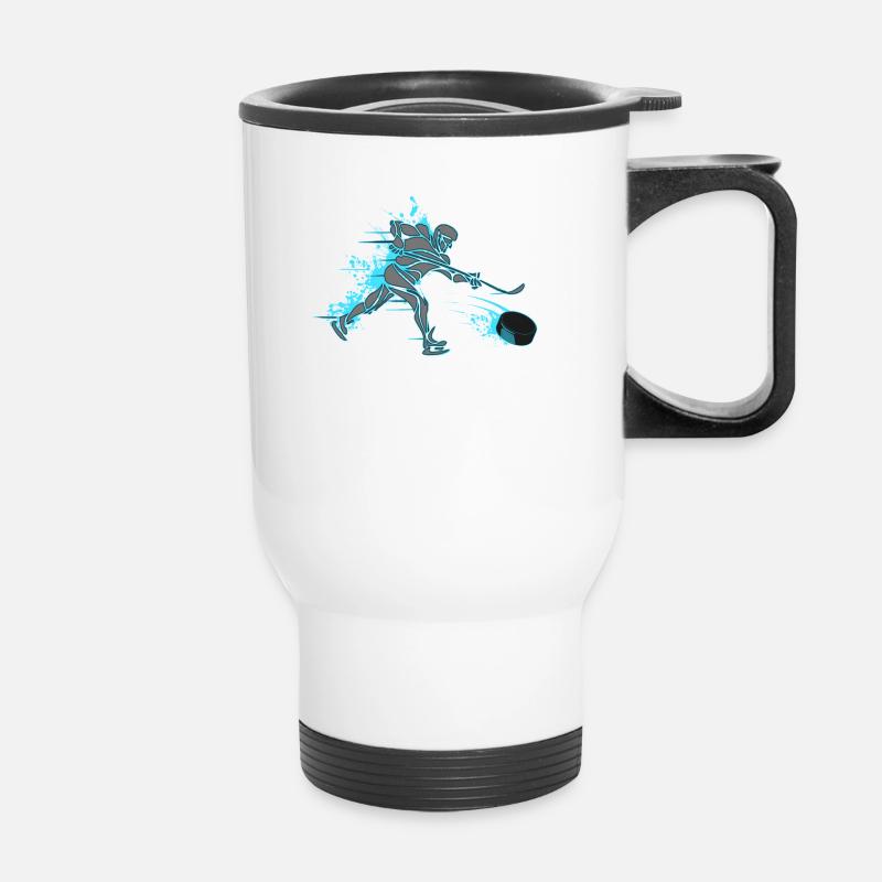 Ice Hockey Player - Thermal mug with handle - white