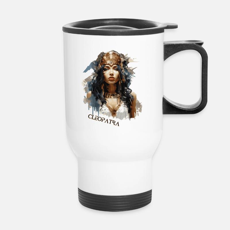 Cleopatra - Thermal mug with handle - white