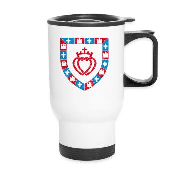 Vendée Vintage - Thermal mug with handle - white - Front