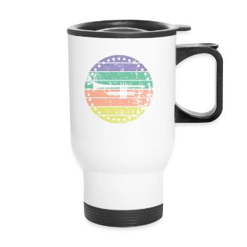trumpet - Thermal mug with handle - white - Front
