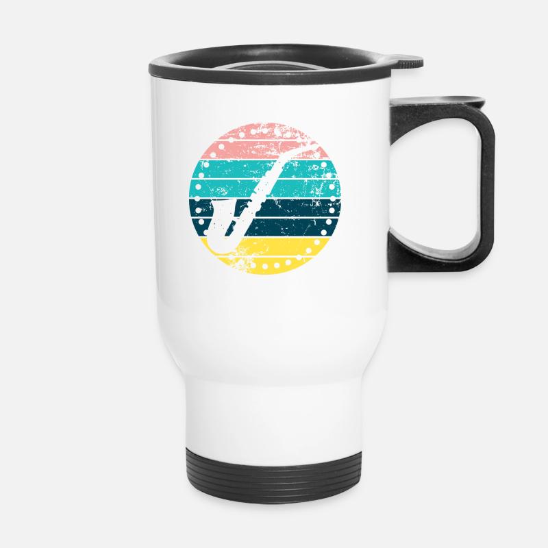 Saxophone - Tasse isotherme avec poignée - blanc