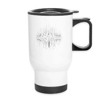 Heart Rate - Thermal mug with handle - white - Front