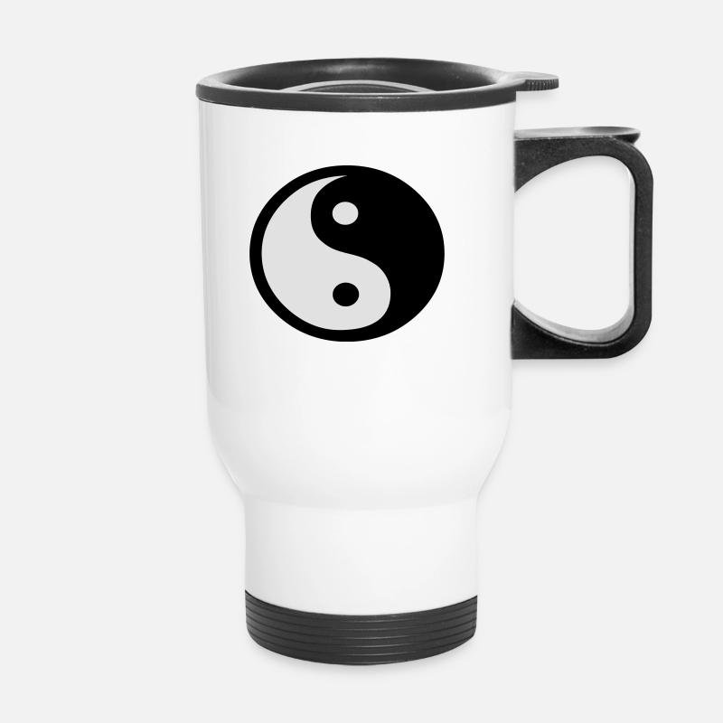 Yin und Yang (V) - Thermobecher mit Tragegriff - Weiß