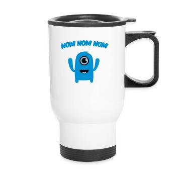 Nom Nom Nom Monstre - Tasse isotherme avec poignée - blanc - Devant