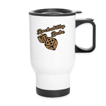 Rockabilly Babe - Thermal mug with handle - white - Front