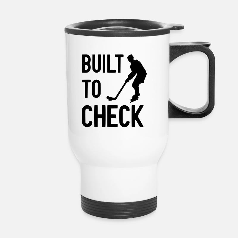 Built to check - Thermobecher mit Tragegriff - Weiß
