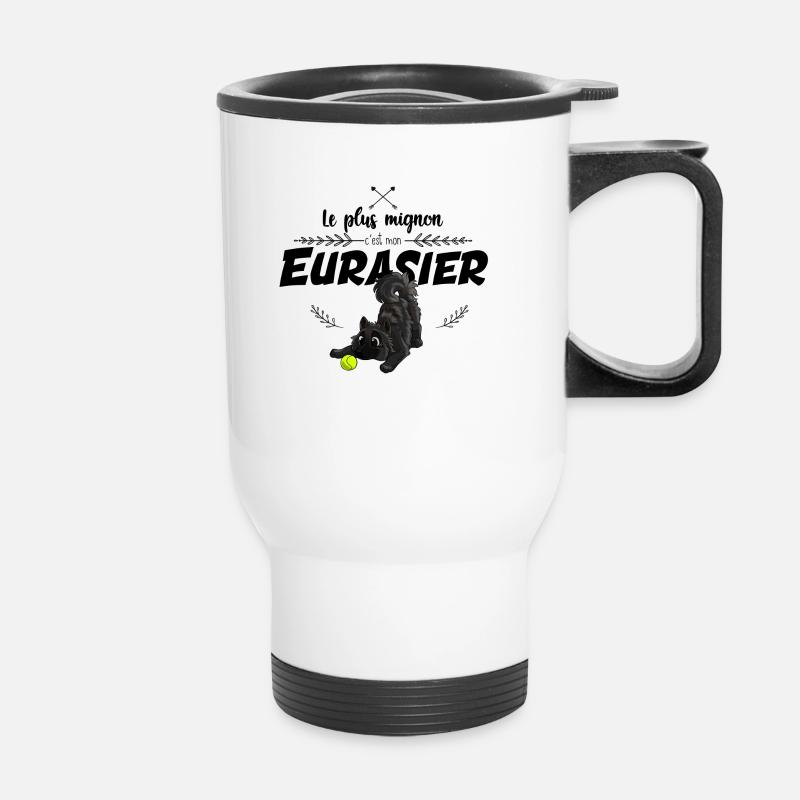Le plus mignon Eurasier - Tasse isotherme avec poignée - blanc