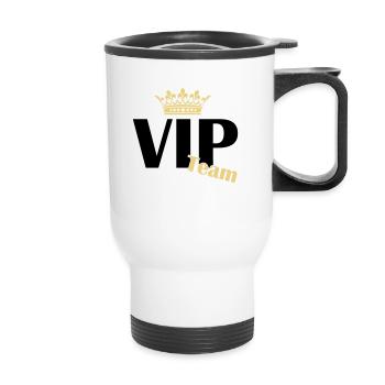 vip team - Tasse isotherme avec poignée - blanc - Devant