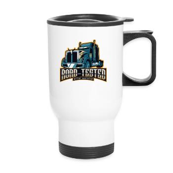 Testé sur route - Tasse isotherme avec poignée - blanc - Devant
