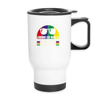 Original - Einzigartiges Geburtstagsgeschenk aus dem Jahr 1972. - Thermobecher mit Tragegriff - Weiß - Vorne