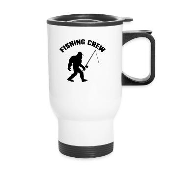 Big Foot Fishing Crew - Thermal mug with handle - white - Front