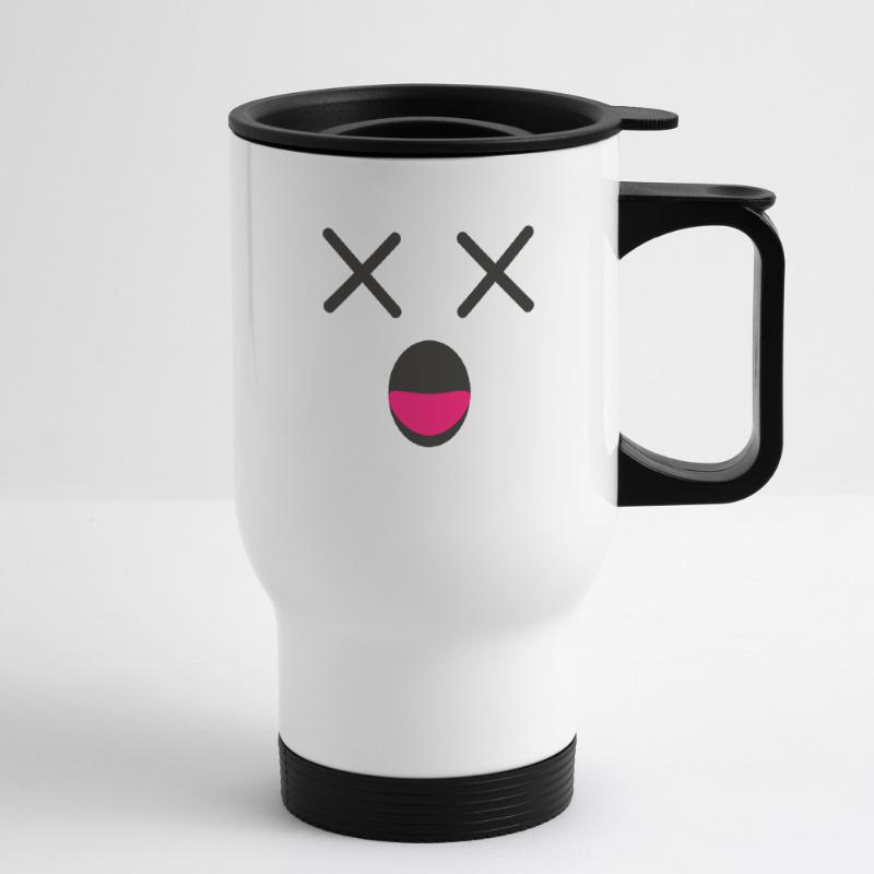 Visual expression Thermal mug with handle
