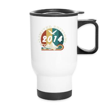 Vintage 2015 Retro - Bestseller - Thermal mug with handle - white - Front