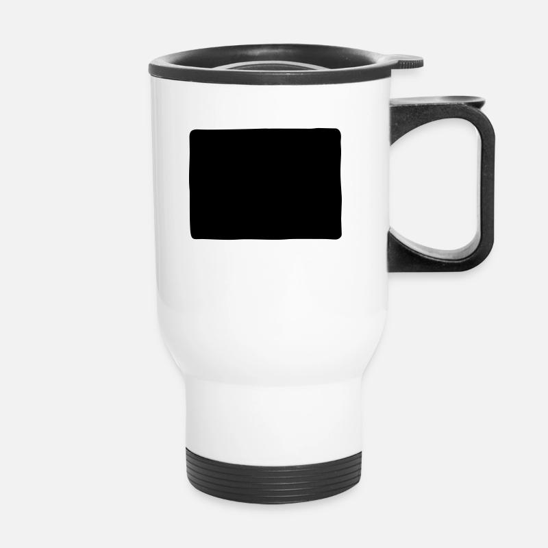 Viereck Form - Thermobecher mit Tragegriff - Weiß