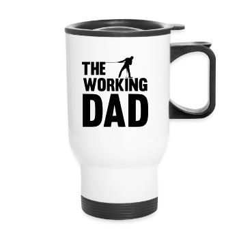 The working dad - Tasse isotherme avec poignée - blanc - Devant
