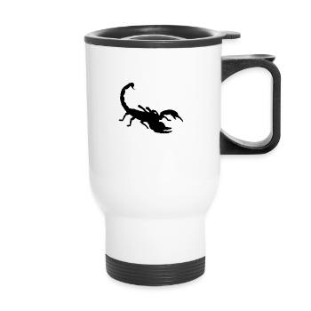 Scorpio zodiac sign and desert animal with sting - Thermal mug with handle - white - Front