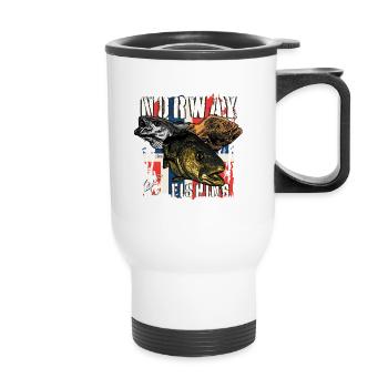NORVÈGE Pêche - Tasse isotherme avec poignée - blanc - Devant