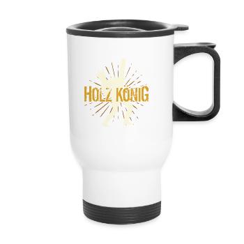 Roi des bois Forestier Forestier Messieurs - Tasse isotherme avec poignée - blanc - Devant