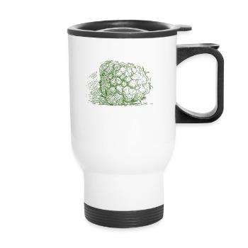 blumenkohl cauliflower halloween gemuese vegetable - Thermobecher mit Tragegriff - Weiß - Vorne