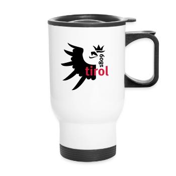 Tiroler Adler · Tirol 1809 - Thermobecher mit Tragegriff - Weiß - Vorne
