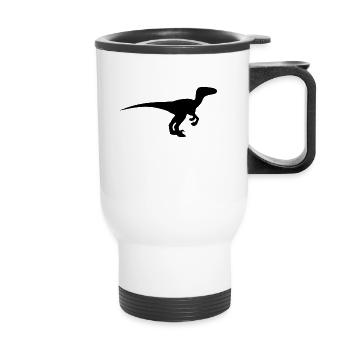 dinosaure Velociraptor - Tasse isotherme avec poignée - blanc - Devant
