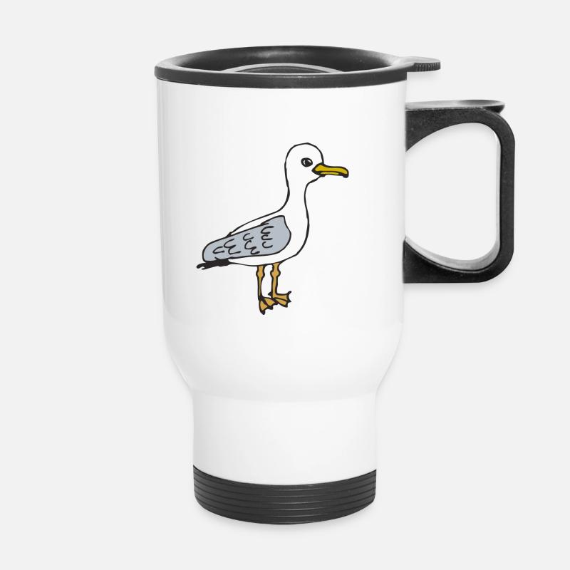 mouette - Tasse isotherme avec poignée - blanc
