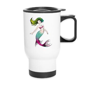 Mermaid - Thermobecher mit Tragegriff - Weiß - Vorne