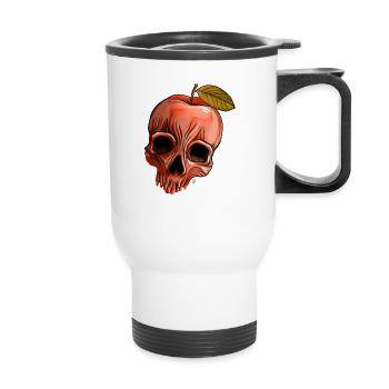 Apple Skull - Thermal mug with handle - white - Front
