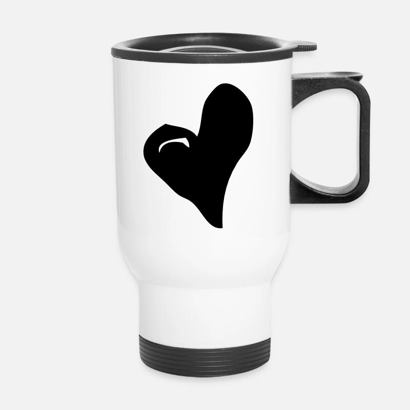 heart - Thermal mug with handle - white