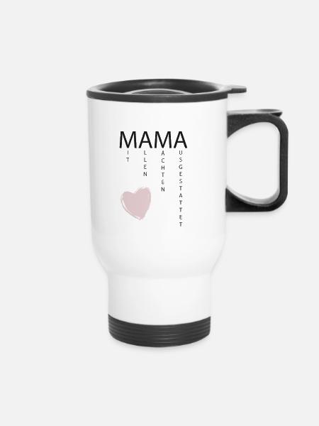 Mama - Thermobecher mit Tragegriff - Weiß